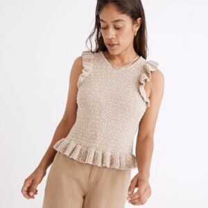 XS Madewell Nicollet Ruffle Sweater Tank
